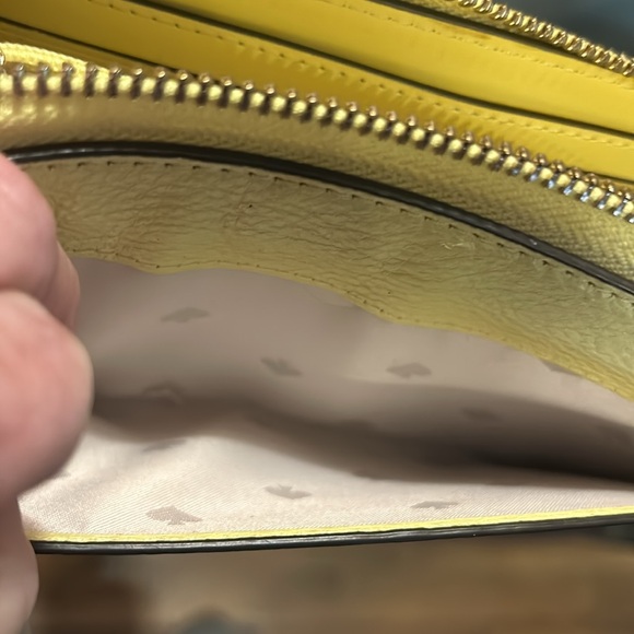 Kate Spade New York Yellow Staci pebbled leather large Continental wallet - Picture 7 of 9